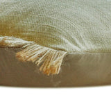 Jute Fringe - Beige Jute Throw Cushion Cover