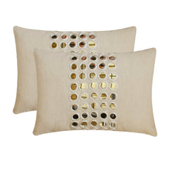 Aaina - Beige Linen Lumbar Cushion Cover
