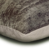 Crystal NightFall - Grey Suede Throw Pillow Cover
