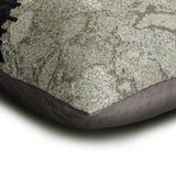 Snarl - Grey Jacquard Lumbar Pillow Cover