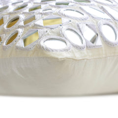 Anayna White - White Silk Lumbar Cushion Cover