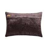 Diamontina - Violet & Purple Velvet Decorative Lumbar  Cushion Cover