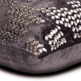 Diamontina - Violet & Purple Velvet Decorative Lumbar  Cushion Cover