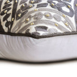 Adilah - Grey Cotton Throw Pillow Cover