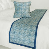 Indigo Centric Decorative Bed Runner and Cushion Cover