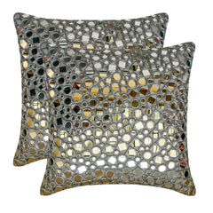 Darpan Grey - Grey Silk Throw Cushion Cover