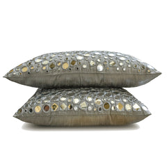 Anayna Grey - Grey Silk Lumbar Cushion Cover