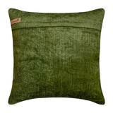 Flourishing Green - Green Velvet Throw cushion Cover