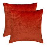 Velvet Rust Jules - Rust Velvet Throw cushion Cover