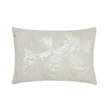 Silver Touch - Art Silk Silver Decorative Lumbar Pillow Cover