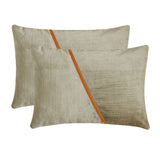 Corduroy Split Taupe Lumbar Pillow Cover