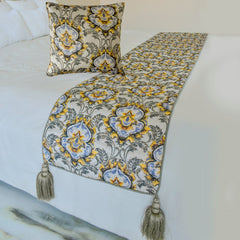 Damask Blaze Decorative Bed Runner and Cushion Cover