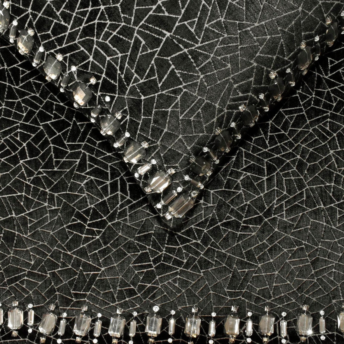 Mosaic Noir Decorative Bed Runner and Cushion Cover