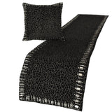 Mosaic Noir Decorative Bed Runner and Cushion Cover