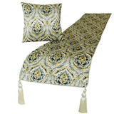 Flamey Damask Decorative Bed Runner and Cushion Cover