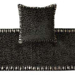 Mosaic Noir Decorative Bed Runner and Cushion Cover