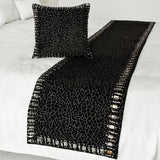 Mosaic Noir Decorative Bed Runner and Cushion Cover