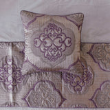 Embre Purple Decorative Bed Runner and Cushion Cover