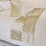Glazed Satin Decorative Bed Runner and Cushion Cover