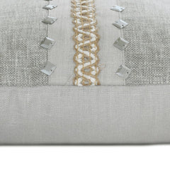 Terra Grey - Grey Jute & Linen Lumbar Pillow Cover