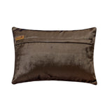 Fariba - Brown Velvet Lumbar Pillow Cover