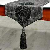 Ayaat - Grey Suede Decorative Table Runner