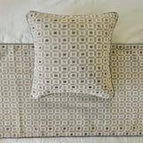 The Brick Effect - Velvet Grey Decorative Bed Runner and Cushion Cover