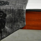 Ayaat - Grey Suede Decorative Table Runner