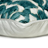 Medhakara - Teal Blue Suede Throw cushion Cover