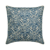 Farzeen Blue - Cotton Blue Decorative Bed Runner and Cushion Cover