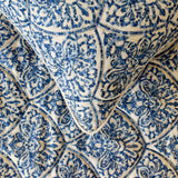 Farzeen Blue - Cotton Blue Decorative Bed Runner and Cushion Cover
