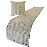 The Brick Effect - Velvet Grey Decorative Bed Runner and Cushion Cover