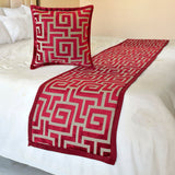 Path Decorative Bed Runner and Cushion Cover