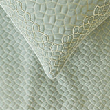 Tessellation Blue - Jacquard Blue Decorative Bed Runner and Cushion Cover