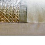 Lux Grey - Grey Faux Leather Lumbar Pillow Cover