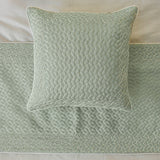 Tessellation Blue - Jacquard Blue Decorative Bed Runner and Cushion Cover