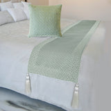 Tessellation Blue Decorative Bed Runner and Cushion Cover