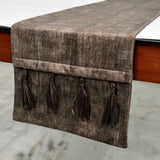 Kayla Brown - Brown Suede Decorative Table Runner