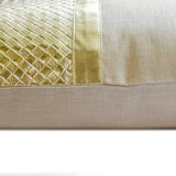 Lux Gold - Gold Faux Leather Lumbar Pillow Cover