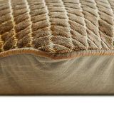 Marvel Brown - Brown Velvet Lumbar Pillow Cover