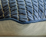 Geolattice Navy - Navy Blue Velvet Throw Cushion Cover