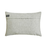 Lux Black - Black & Grey Faux Leather Lumbar Pillow Cover