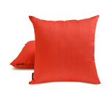 Orange Luxury Pack of 2 - Orange Art Silk Throw Cushion Cover