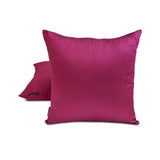 Magenta Luxury Pack of 2 - Magenta Art Silk Throw Cushion Cover