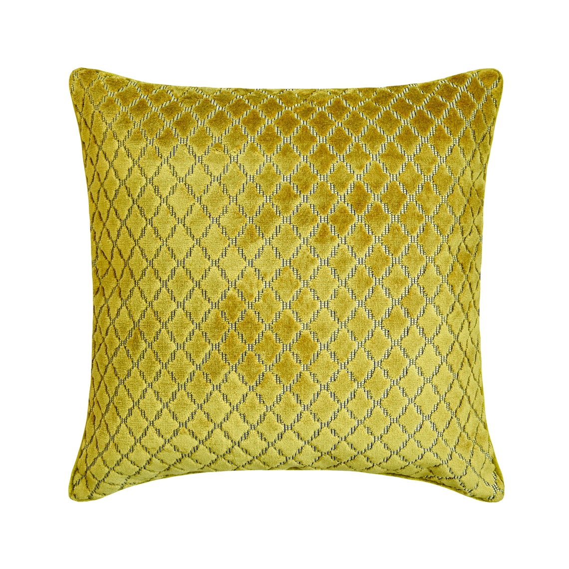 Geolattice Chartreuse Throw Cushion Cover