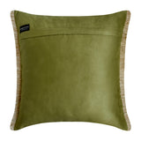 Evergreen Jute - Green Jute Throw Cushion Cover