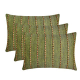 Mossy Jute Magic - Green Jute Lumbar Pillow Cover