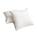 White Luxury Pack of 2 - White Art Silk Throw Cushion Cover