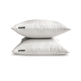 White Luxury Pack of 2 - White Art Silk Throw Cushion Cover