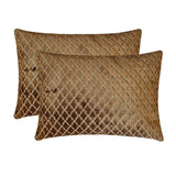 Marvel Brown - Brown Velvet Lumbar Pillow Cover